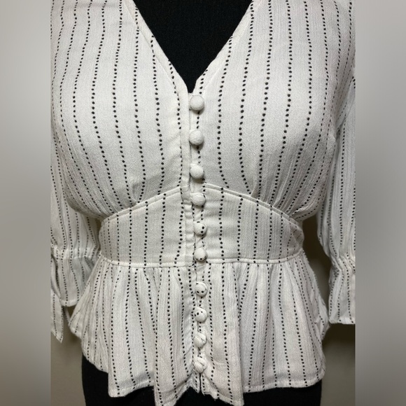 Abercrombie & Fitch Peplum Button-Down Blouse - Picture 2 of 4